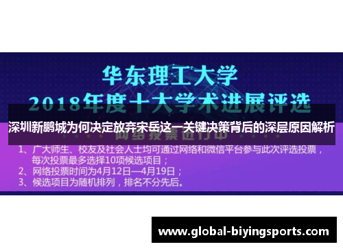 深圳新鹏城为何决定放弃宋岳这一关键决策背后的深层原因解析